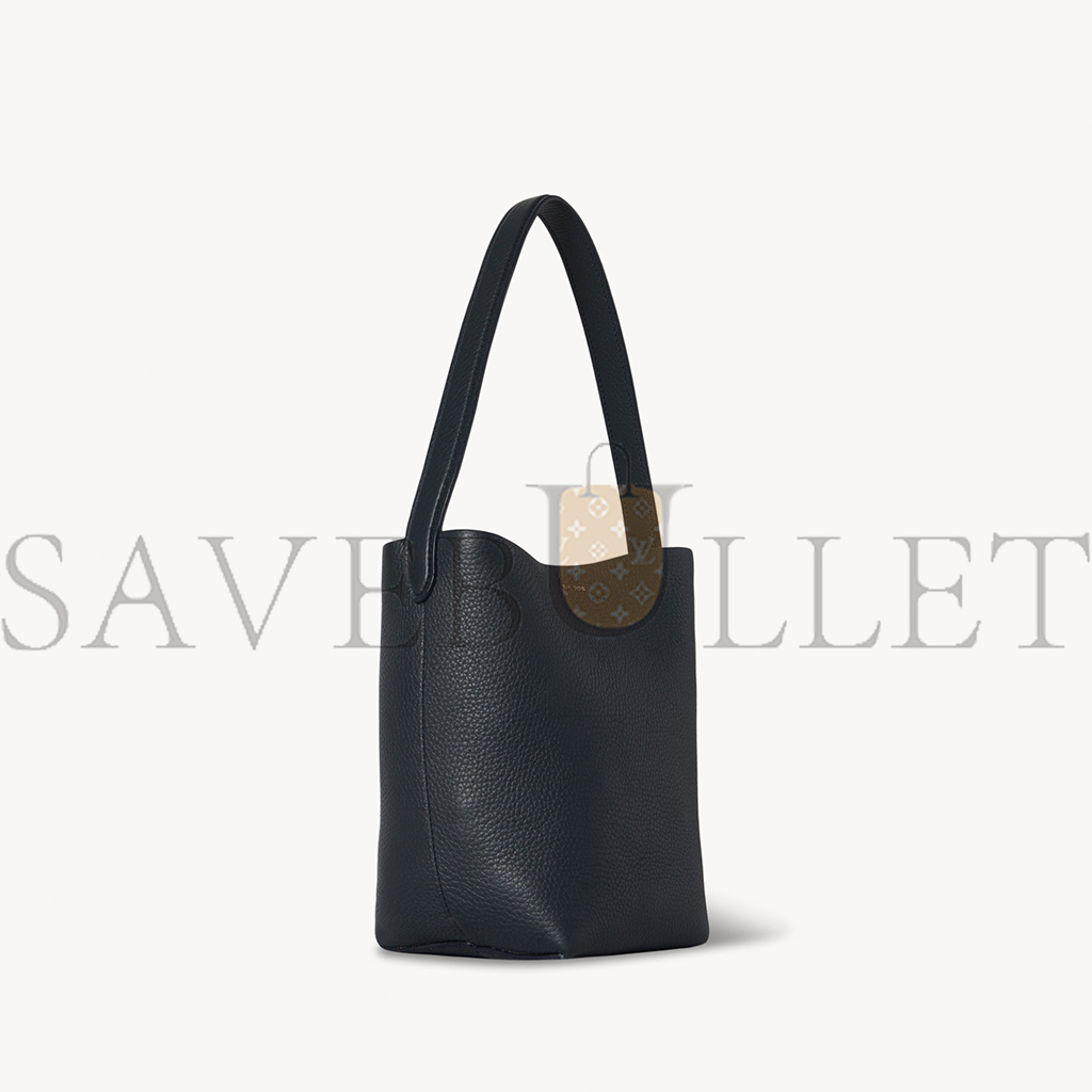 THE ROW SMALL NS PARK TOTE BAG IN LEATHER VIRGINIA BLUE W1314L129VGBL (25*22*12cm)